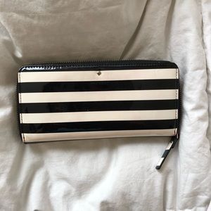 Kate Spade Striped Patent Leather Wallet